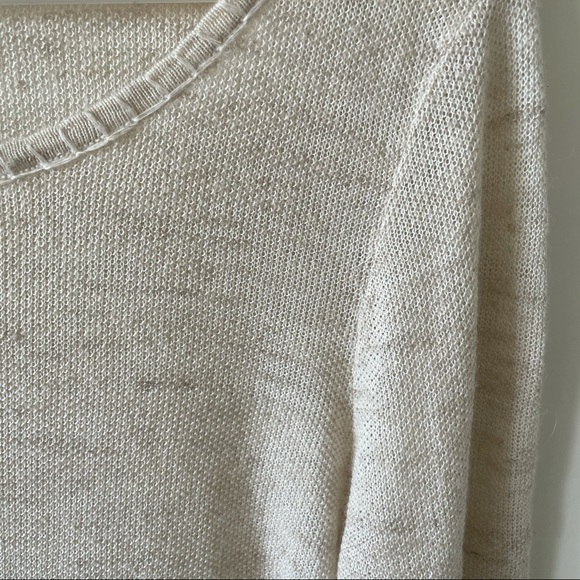 Joie Annalie Wool Linen Blend Fringed Sweater - Picture 3 of 12